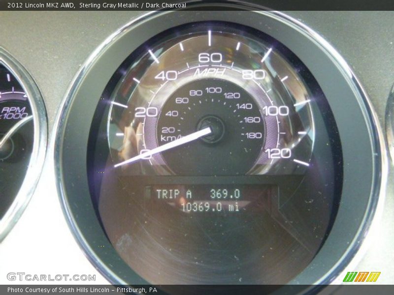 Sterling Gray Metallic / Dark Charcoal 2012 Lincoln MKZ AWD