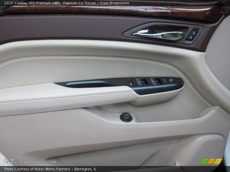 Platinum Ice Tricoat / Shale/Brownstone 2015 Cadillac SRX Premium AWD