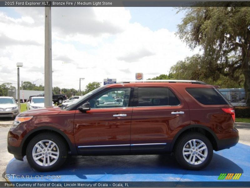 Bronze Fire / Medium Light Stone 2015 Ford Explorer XLT