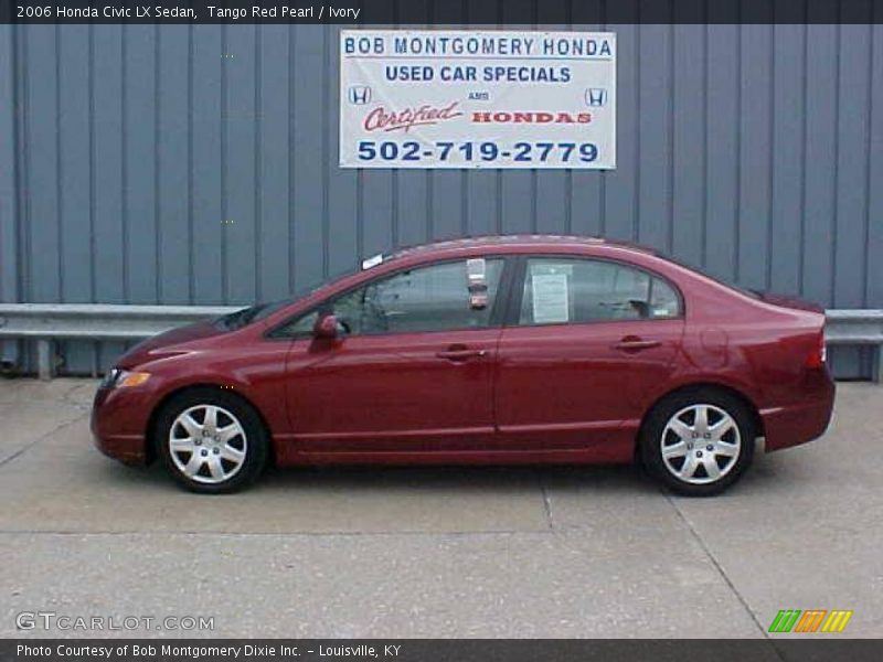 Tango Red Pearl / Ivory 2006 Honda Civic LX Sedan