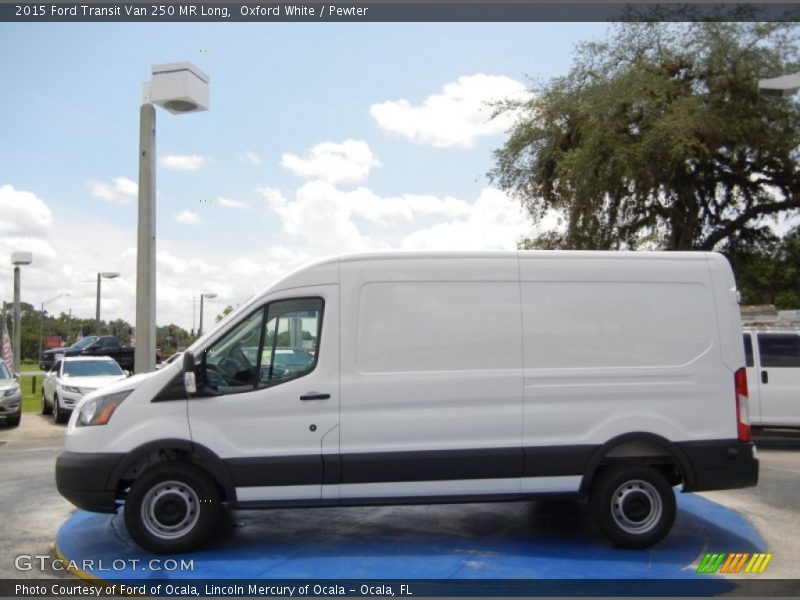 Oxford White / Pewter 2015 Ford Transit Van 250 MR Long
