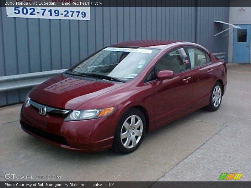 Tango Red Pearl / Ivory 2006 Honda Civic LX Sedan