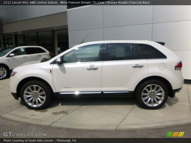 White Platinum Metallic Tri-Coat / Bronze Metallic/Charcoal Black 2012 Lincoln MKX AWD Limited Edition