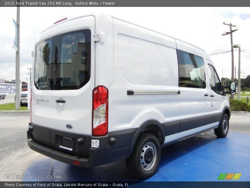 Oxford White / Pewter 2015 Ford Transit Van 250 MR Long