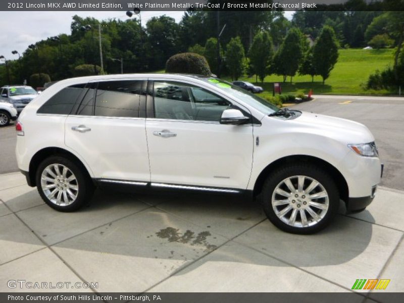 White Platinum Metallic Tri-Coat / Bronze Metallic/Charcoal Black 2012 Lincoln MKX AWD Limited Edition