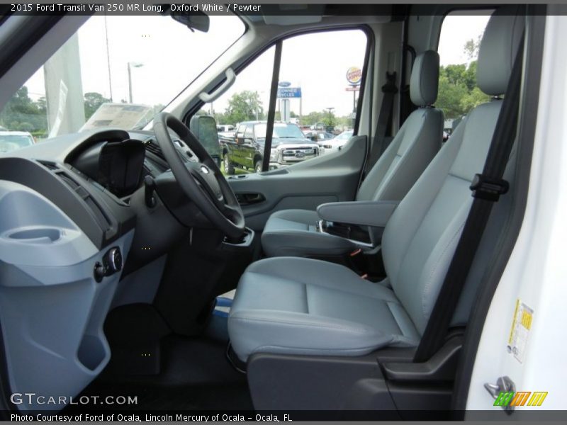 Oxford White / Pewter 2015 Ford Transit Van 250 MR Long