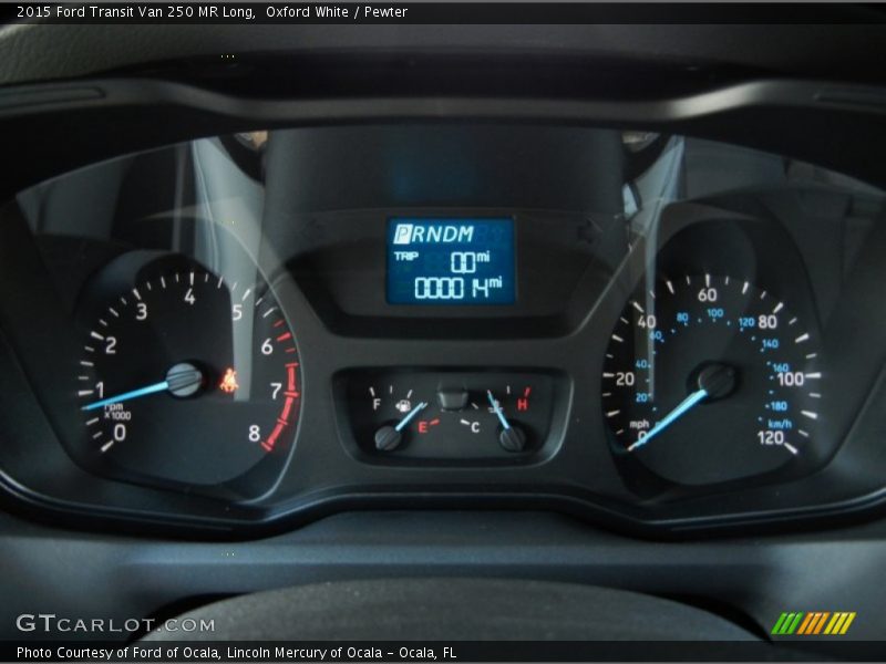 Oxford White / Pewter 2015 Ford Transit Van 250 MR Long
