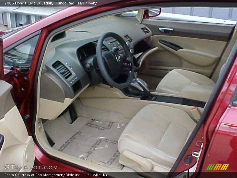 Tango Red Pearl / Ivory 2006 Honda Civic LX Sedan