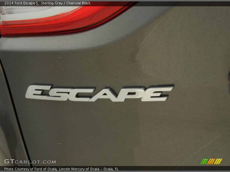 Sterling Gray / Charcoal Black 2014 Ford Escape S