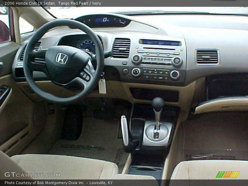 Tango Red Pearl / Ivory 2006 Honda Civic LX Sedan