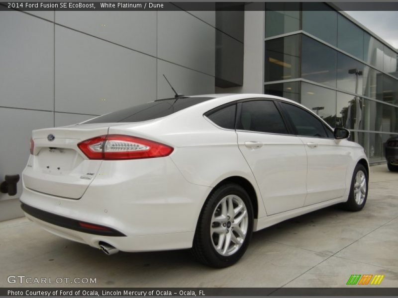 White Platinum / Dune 2014 Ford Fusion SE EcoBoost