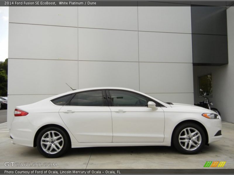 White Platinum / Dune 2014 Ford Fusion SE EcoBoost
