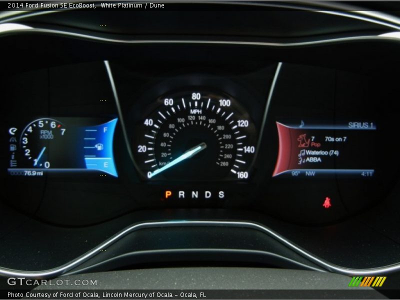 White Platinum / Dune 2014 Ford Fusion SE EcoBoost