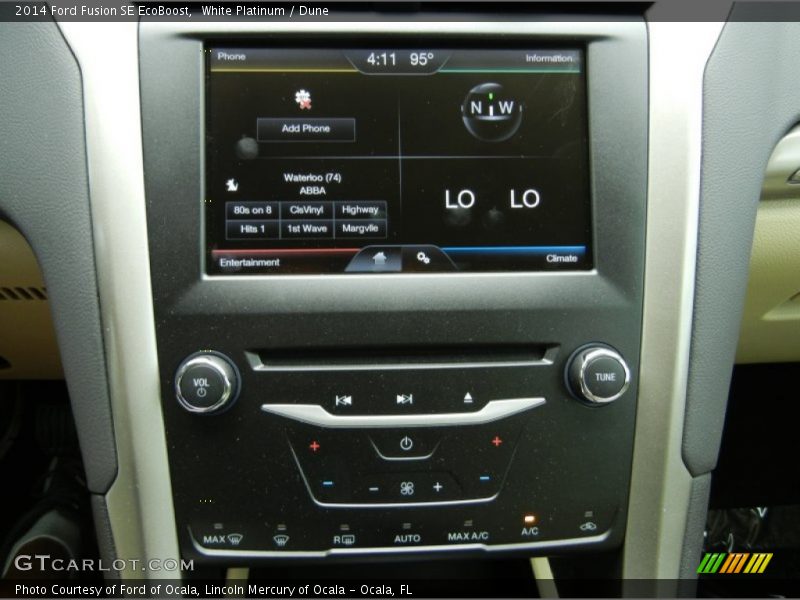 White Platinum / Dune 2014 Ford Fusion SE EcoBoost