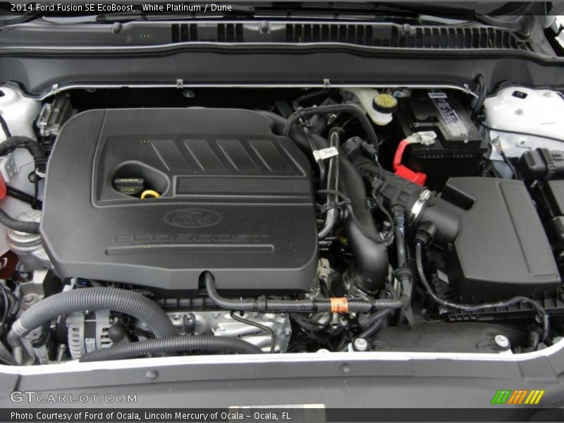 White Platinum / Dune 2014 Ford Fusion SE EcoBoost
