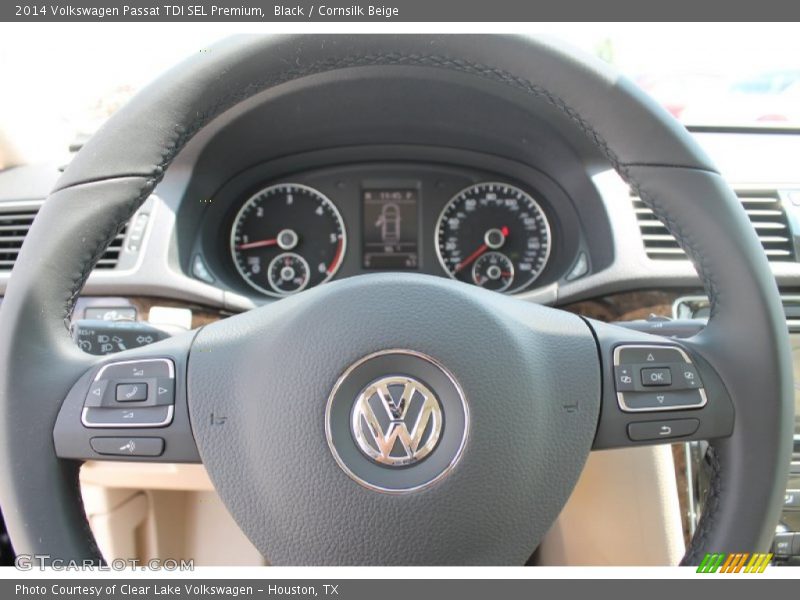 Black / Cornsilk Beige 2014 Volkswagen Passat TDI SEL Premium