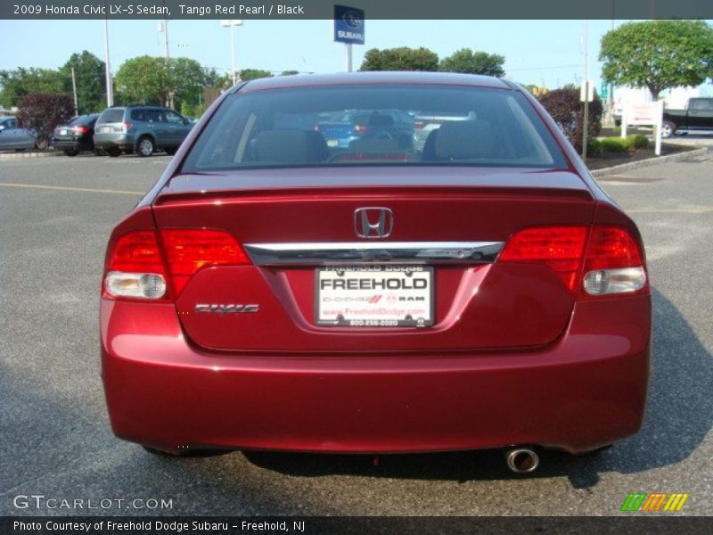 Tango Red Pearl / Black 2009 Honda Civic LX-S Sedan