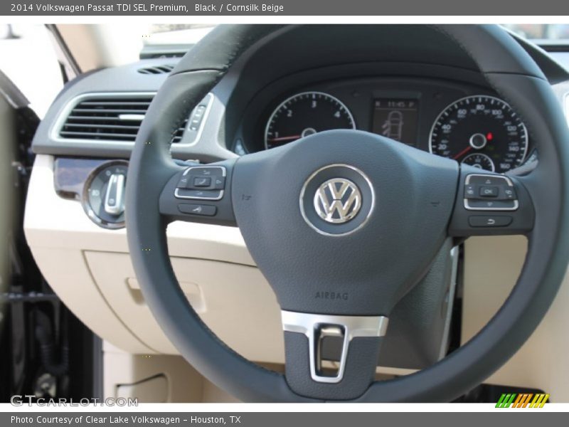 Black / Cornsilk Beige 2014 Volkswagen Passat TDI SEL Premium