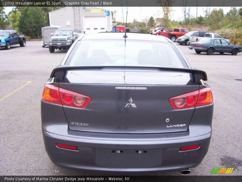 Graphite Gray Pearl / Black 2009 Mitsubishi Lancer ES Sport