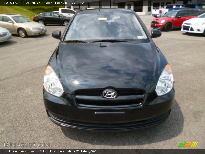 Ebony Black / Gray 2010 Hyundai Accent GS 3 Door