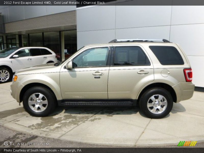 Gold Leaf Metallic / Charcoal Black 2012 Ford Escape Limited 4WD