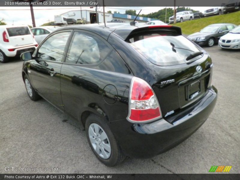 Ebony Black / Gray 2010 Hyundai Accent GS 3 Door