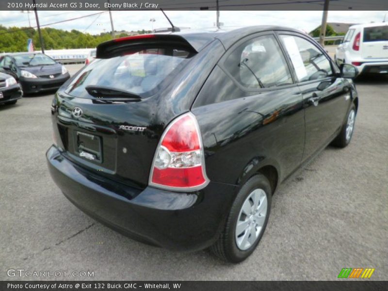 Ebony Black / Gray 2010 Hyundai Accent GS 3 Door