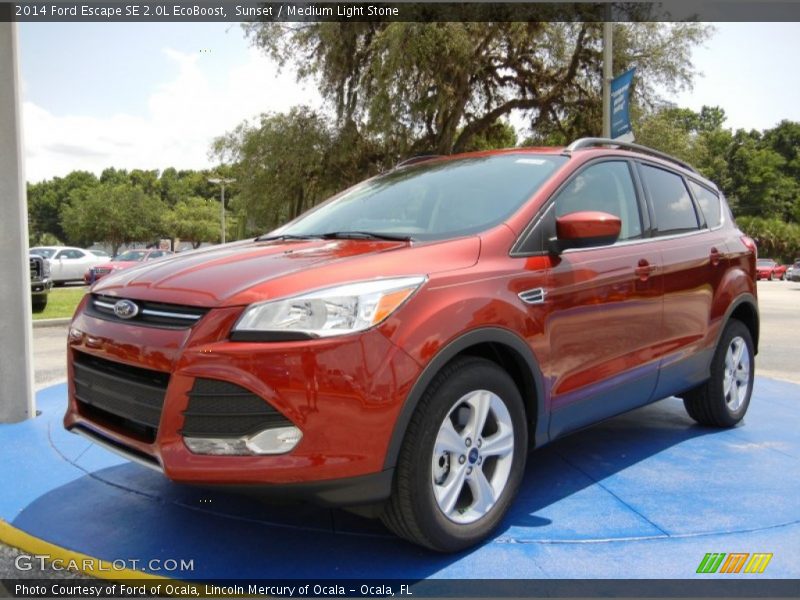 Sunset / Medium Light Stone 2014 Ford Escape SE 2.0L EcoBoost