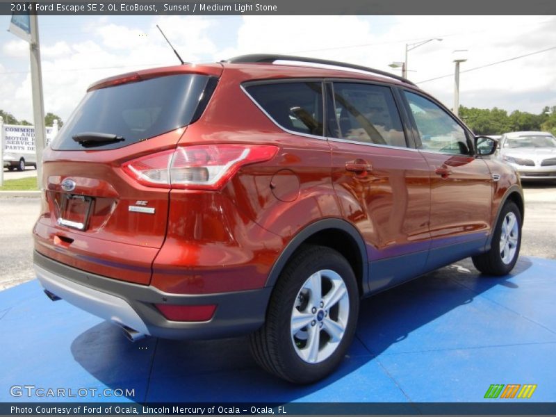 Sunset / Medium Light Stone 2014 Ford Escape SE 2.0L EcoBoost