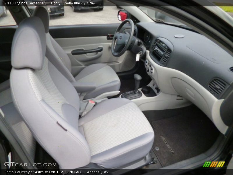 Ebony Black / Gray 2010 Hyundai Accent GS 3 Door