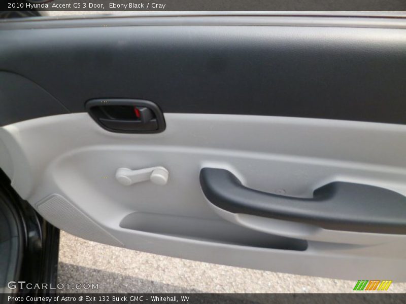 Ebony Black / Gray 2010 Hyundai Accent GS 3 Door