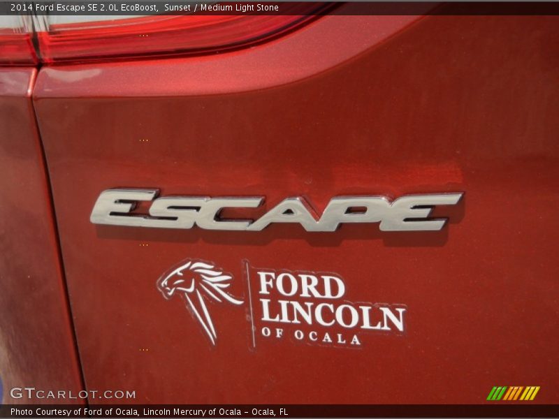 Sunset / Medium Light Stone 2014 Ford Escape SE 2.0L EcoBoost