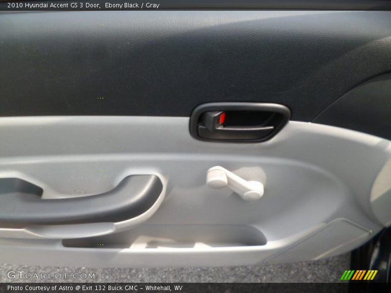 Ebony Black / Gray 2010 Hyundai Accent GS 3 Door