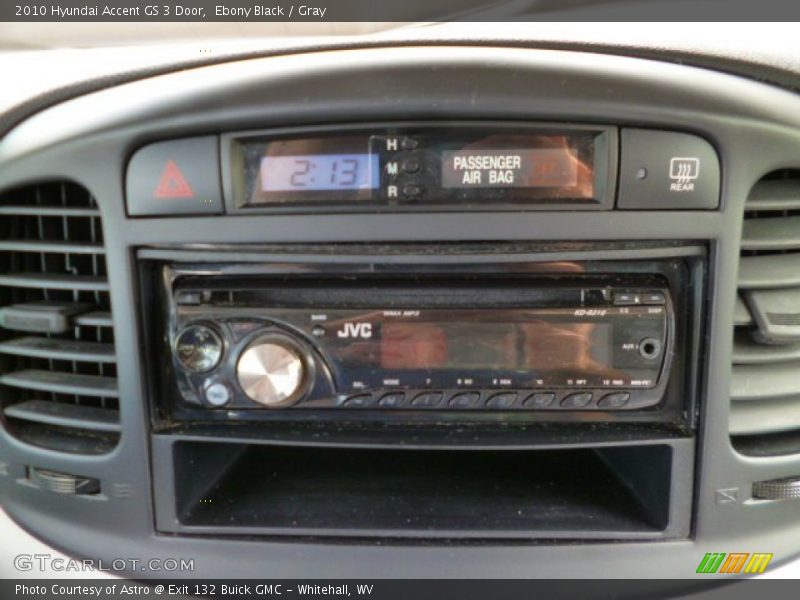 Ebony Black / Gray 2010 Hyundai Accent GS 3 Door