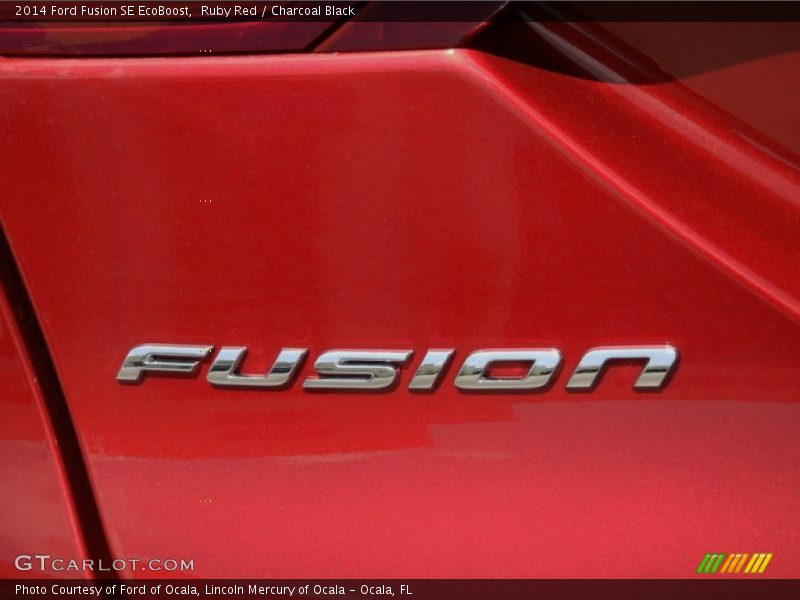 Ruby Red / Charcoal Black 2014 Ford Fusion SE EcoBoost
