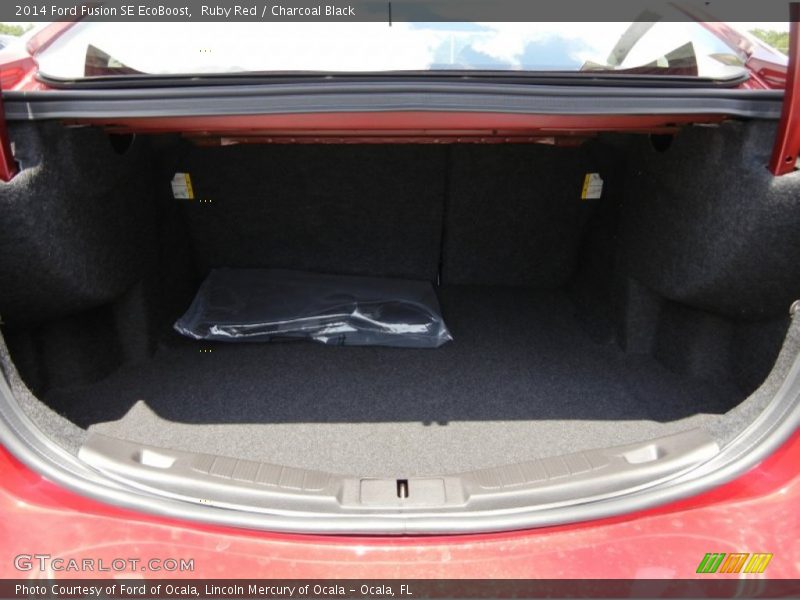 Ruby Red / Charcoal Black 2014 Ford Fusion SE EcoBoost
