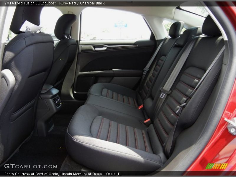 Ruby Red / Charcoal Black 2014 Ford Fusion SE EcoBoost