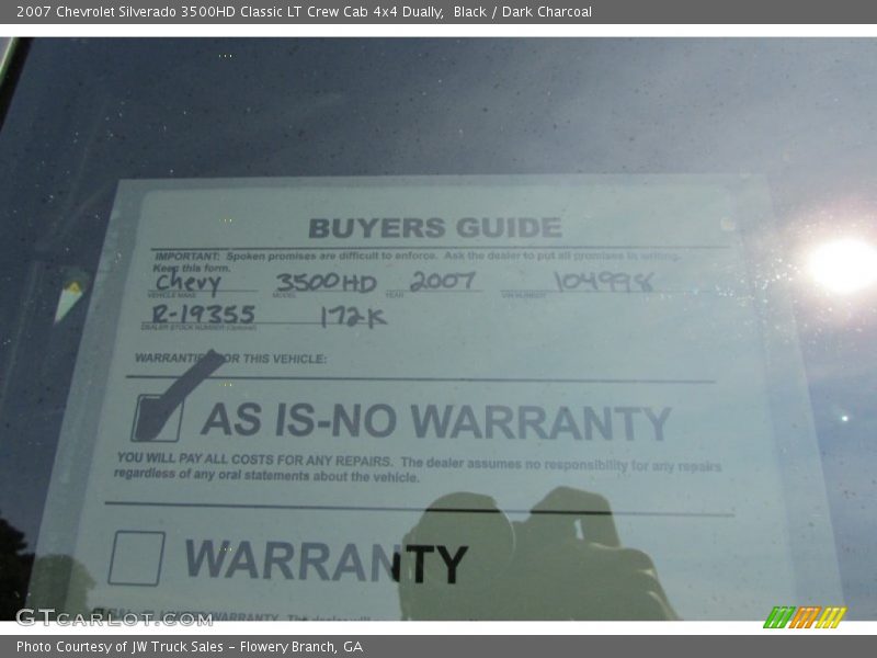 Black / Dark Charcoal 2007 Chevrolet Silverado 3500HD Classic LT Crew Cab 4x4 Dually