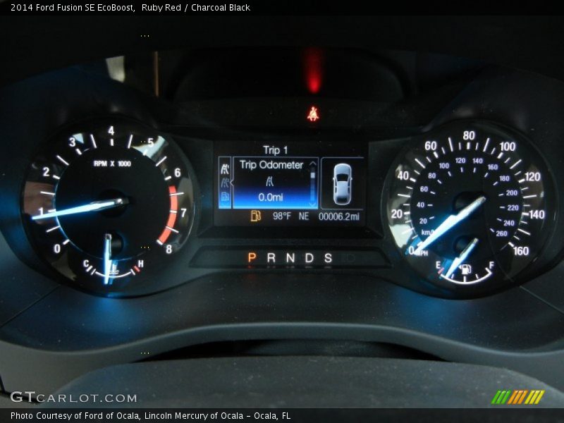 Ruby Red / Charcoal Black 2014 Ford Fusion SE EcoBoost