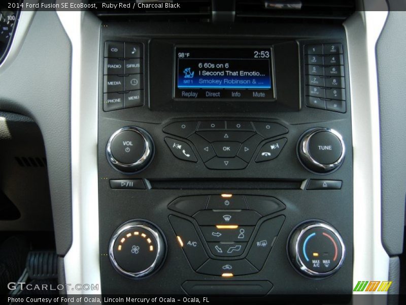 Ruby Red / Charcoal Black 2014 Ford Fusion SE EcoBoost