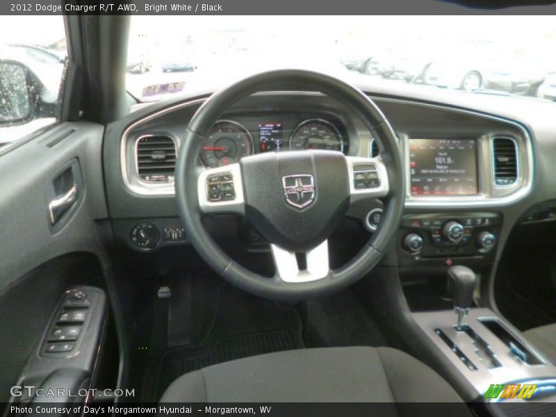 Bright White / Black 2012 Dodge Charger R/T AWD
