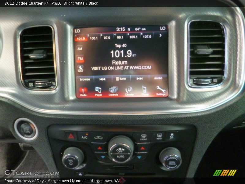 Bright White / Black 2012 Dodge Charger R/T AWD