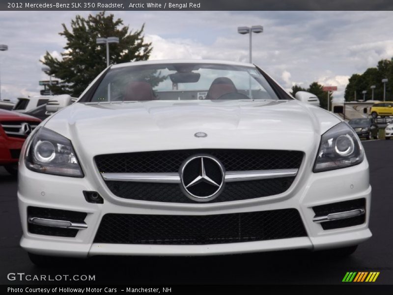 Arctic White / Bengal Red 2012 Mercedes-Benz SLK 350 Roadster