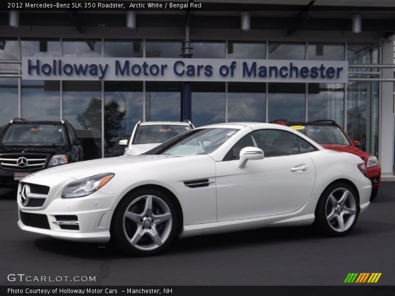 Arctic White / Bengal Red 2012 Mercedes-Benz SLK 350 Roadster