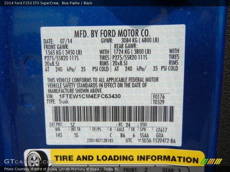 Blue Flame / Black 2014 Ford F150 STX SuperCrew