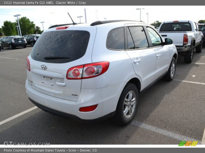 Glacier White / Gray 2012 Hyundai Santa Fe GLS AWD