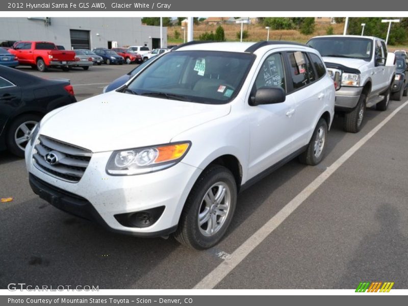 Glacier White / Gray 2012 Hyundai Santa Fe GLS AWD
