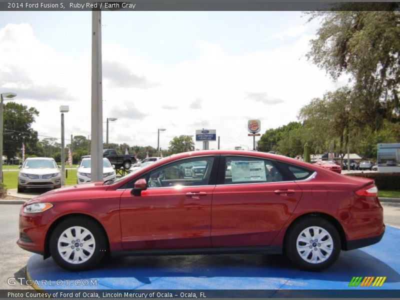 Ruby Red / Earth Gray 2014 Ford Fusion S