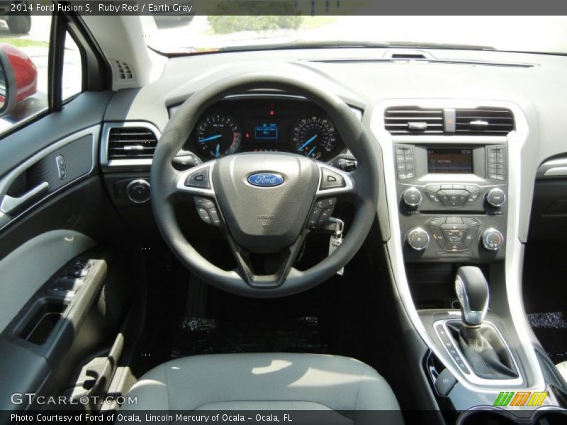 Ruby Red / Earth Gray 2014 Ford Fusion S