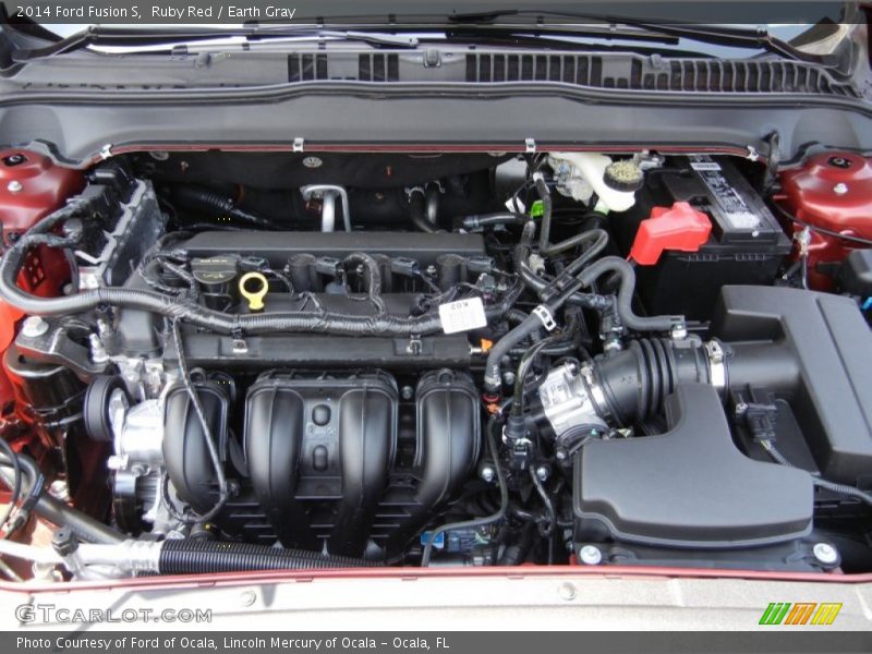 Ruby Red / Earth Gray 2014 Ford Fusion S